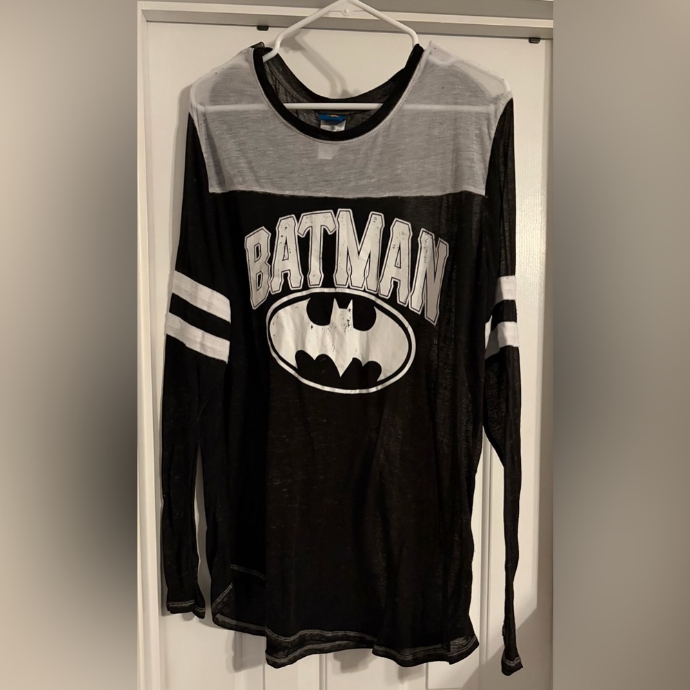 DC Comics Women's Batman & Superman Long Sleeve Tees (Sheer) - Size XXL - Picture 6 of 10